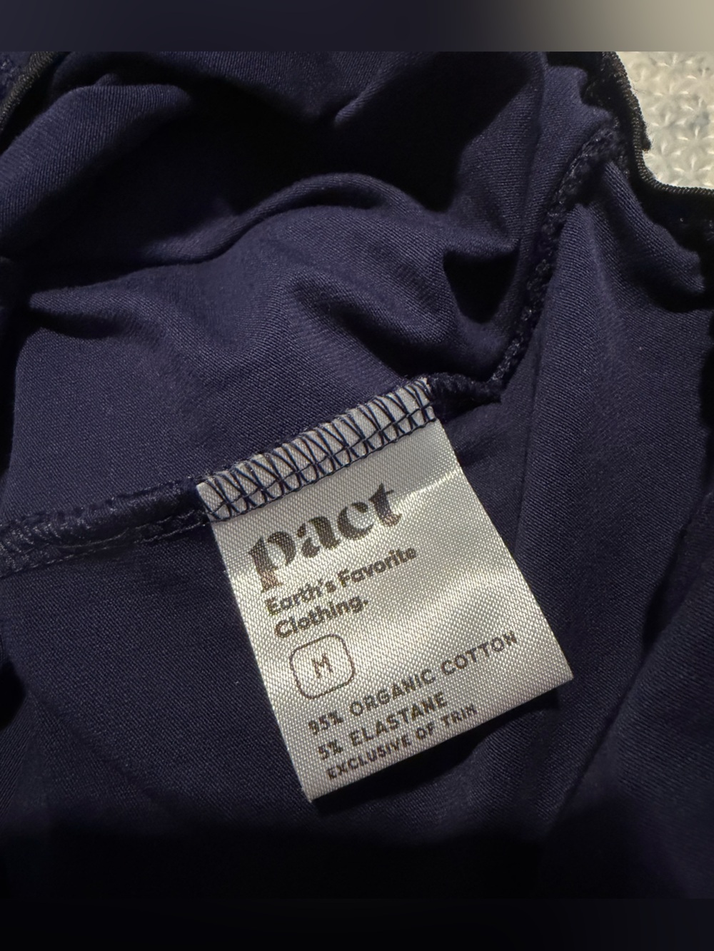 Pact Navy Jumpsuit - Cap Sleeve, Organic Cotton, Sustainable, Natural Fiber - Picture 10 of 10